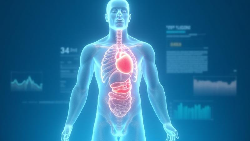 Représentation 3D interactive du corps humain en réalité virtuelle