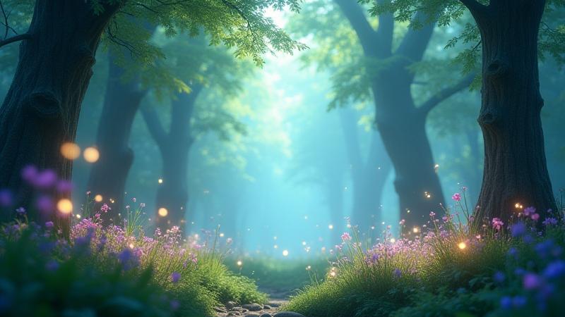 Forêt enchantée en animation 3D